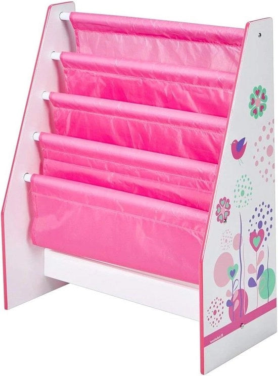 Libreria per bambini in legno rosa - 230 x 510 x 600 cm