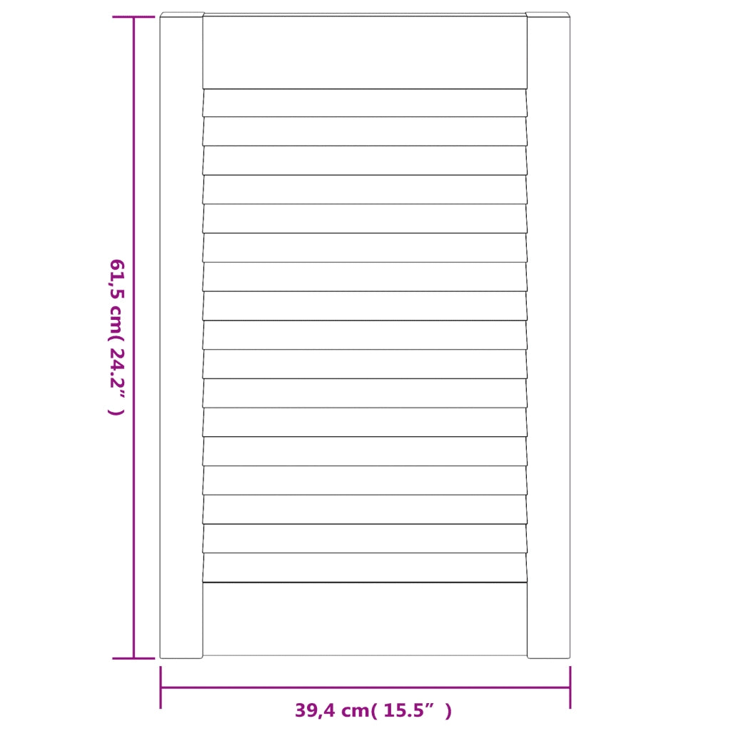 Ante con Design a Lamelle 4 pz 61,5x39,4 cm in Legno di Pino CFW6389263