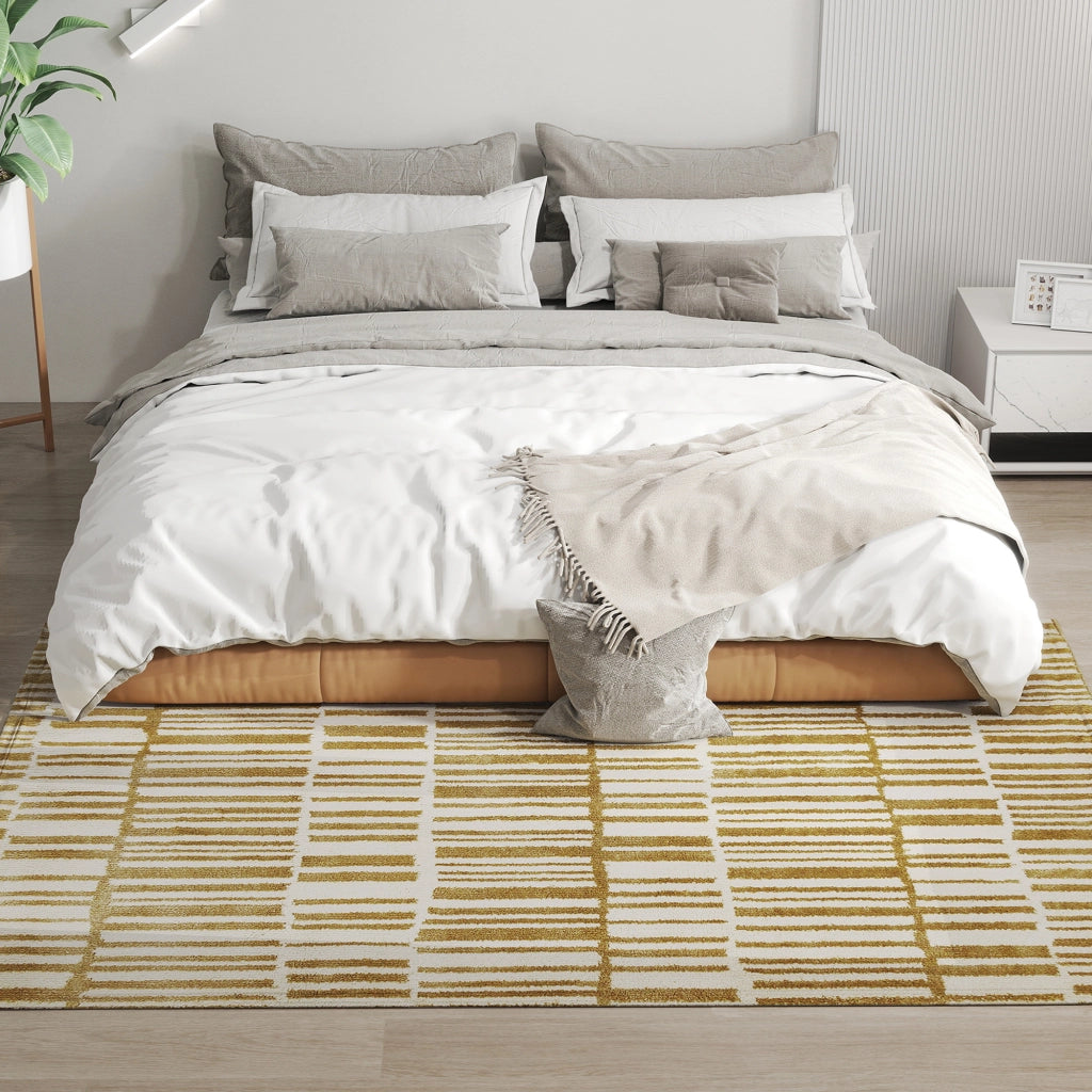 Tappeto Moderno ¨C Minimal ¨C 170x120 cm, Crema, Pelo Corto