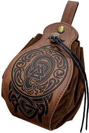 Borsa da uomo e donna in pelle vintage con stile medievale