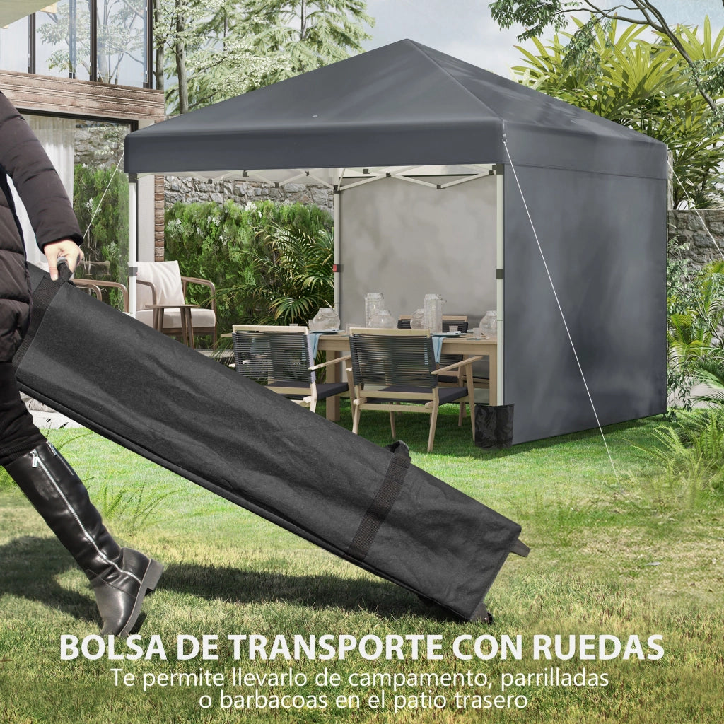 Tenda da giardino pieghevole 3x3 m ¨C Minimal ¨C grigio scuro