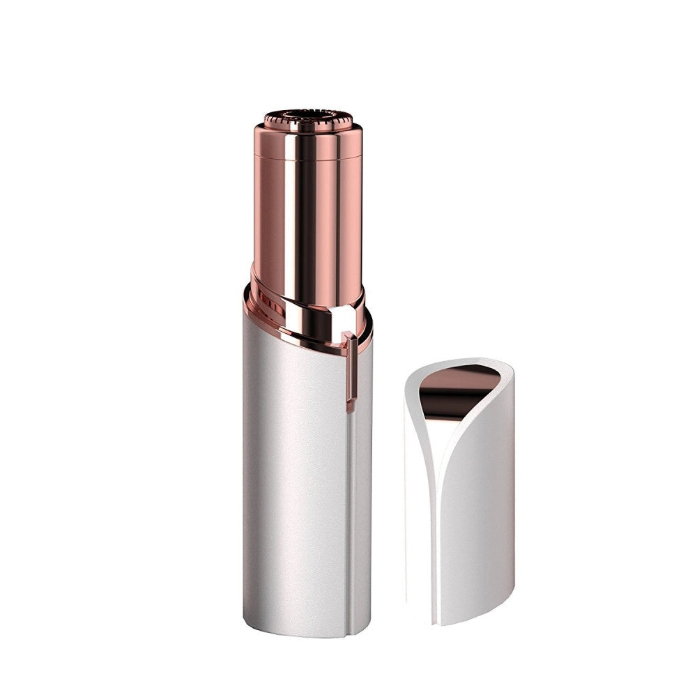 Trade Shop - Epilatore Depilatore Rasoio Donna A Forma Di Rossetto A Batteria Con Luce Led -
