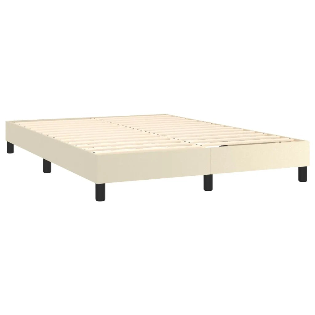 Giroletto a Molle con Materasso Crema 140x190 cm in Similpelle 3127309