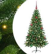 Albero di Natale | Decorazioni natalizie con 150 LED con supporto Verde 150 cm PE