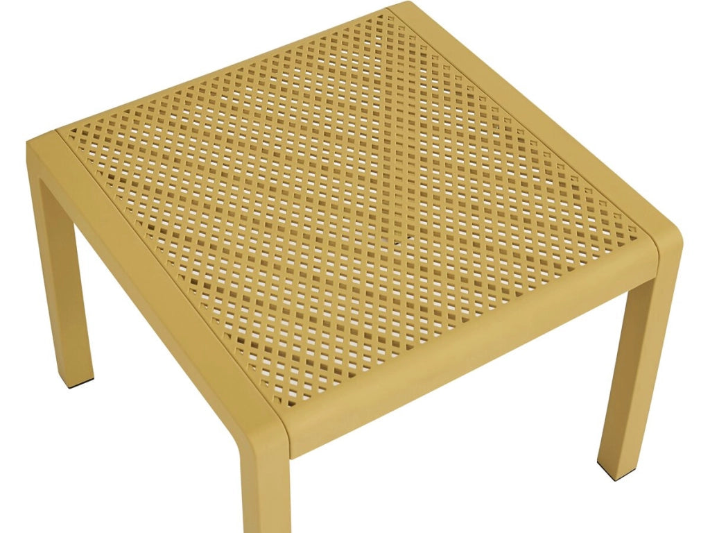 Set di mobili da giardino in metallo e plastica "Céora" - 2 posti - Giallo