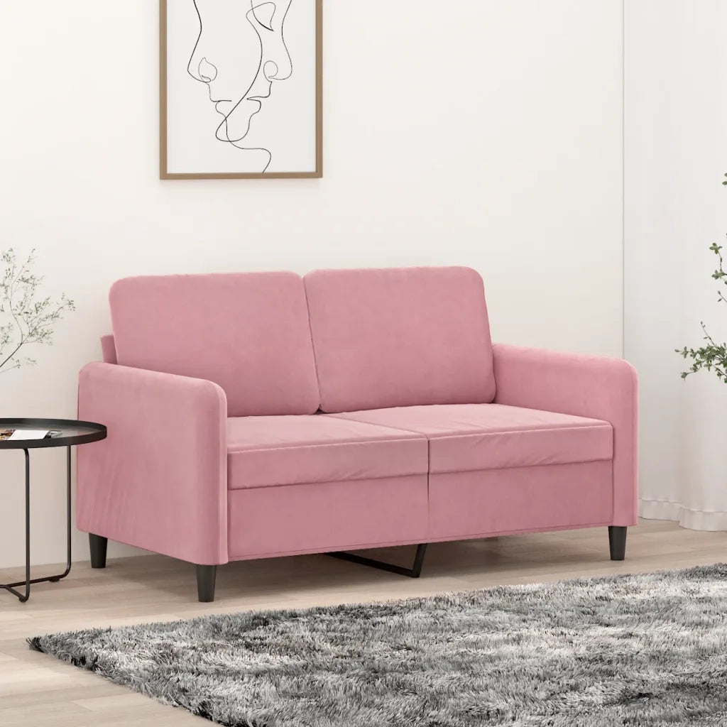Divano a 2 Posti-Sofa 2 Posti Rosa 120 cm in Velluto 251411