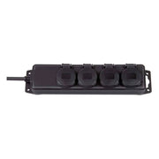 Presa multipla con 4 prese di tipo F da 2 m IP44 Nero Brennenstuhl