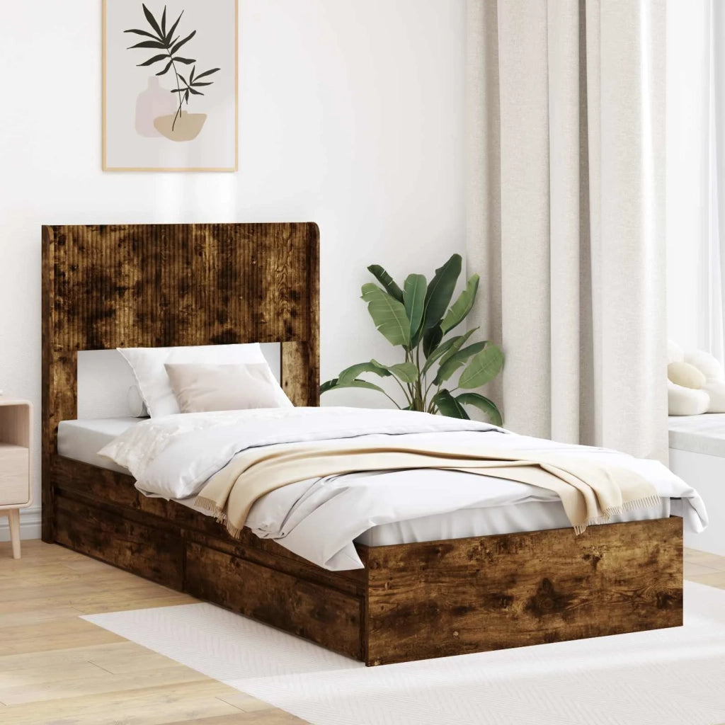 Struttura del letto con stoccaggio e testata 3 pcs 3414417
