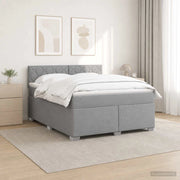 Letto con Box Spring, Materasso e LED Grigio Chiaro Tessuto 3451966