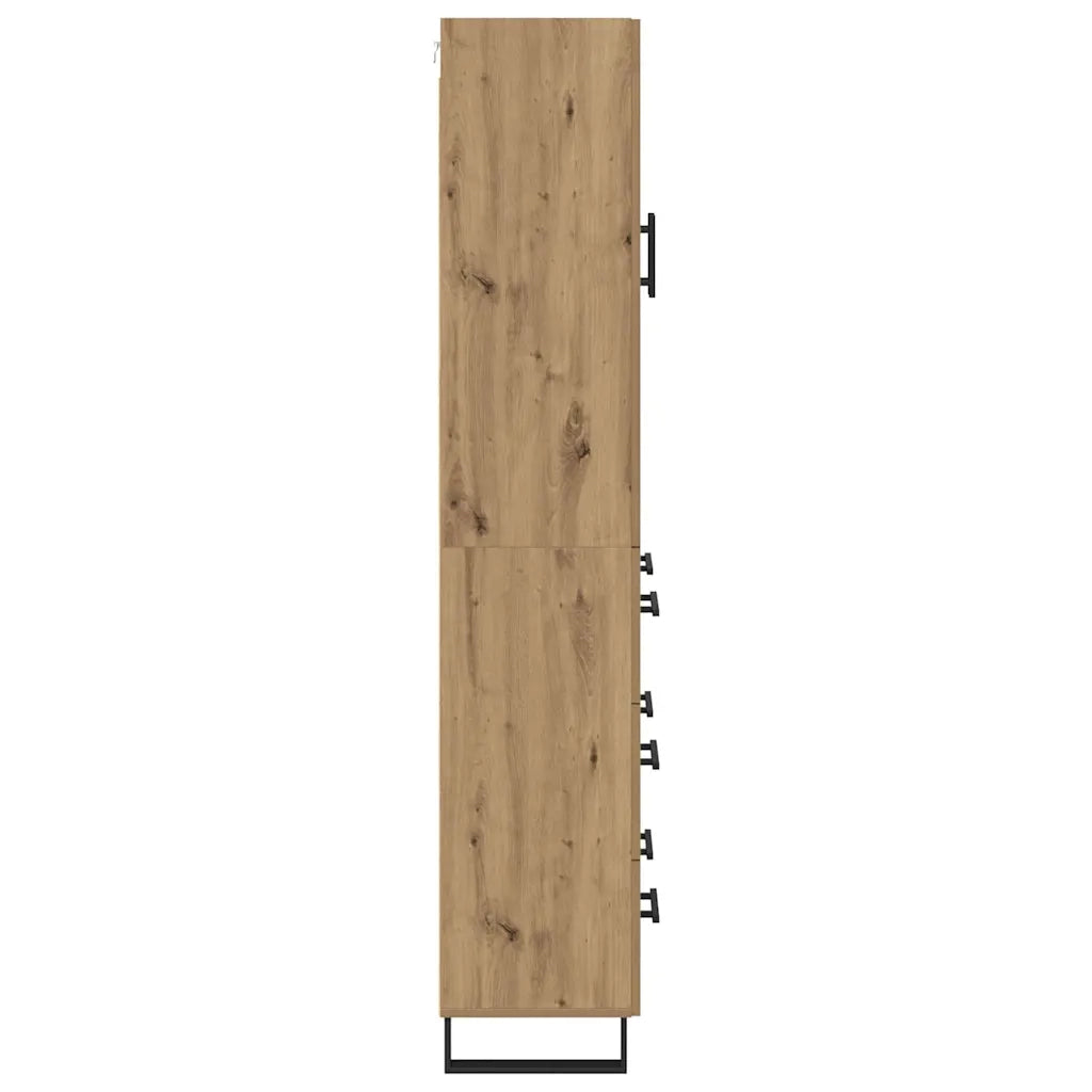 Credenza 2 pcs Rovere artigianale Legno multistrato 3415996