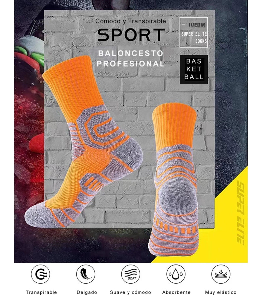Calzini Professionali da Basket Unisex | Vestibilità Ergonomica, Traspiranti | Taglia Unica 37–43 EU