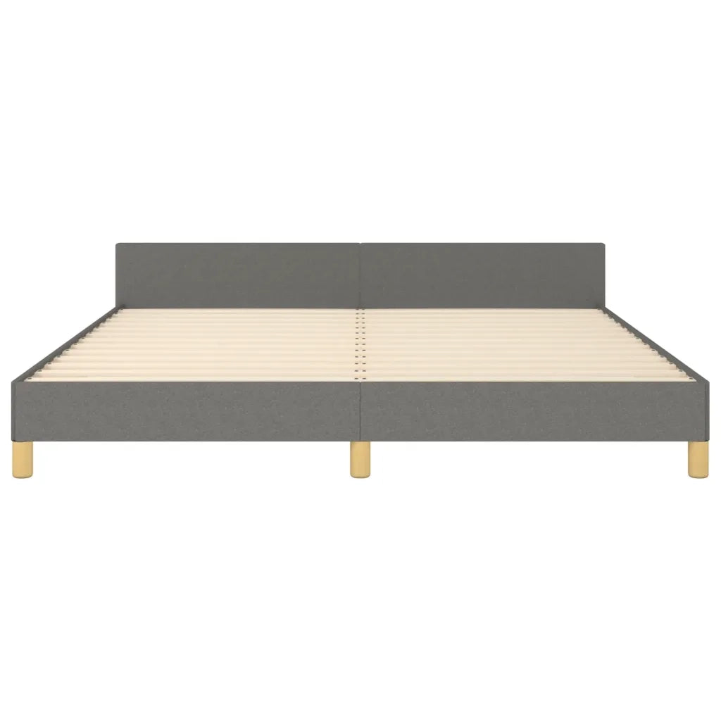 Giroletto senza Materasso-Struttura Letto Grigio Scuro 160x200 cm Tessuto 225966