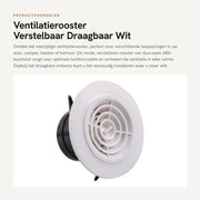 Ventilatore a soffitto rotondo - Regolabile - In ABS - Portatile - Per uso con aria condizionata - Ventilazione a parete - Ventilatore a soffitto