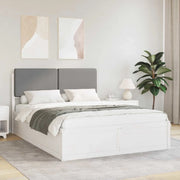 Letto con Testiera Rivestita-Struttura Letto con Testiera Grigio chiaro 140 x 190 cm 557026
