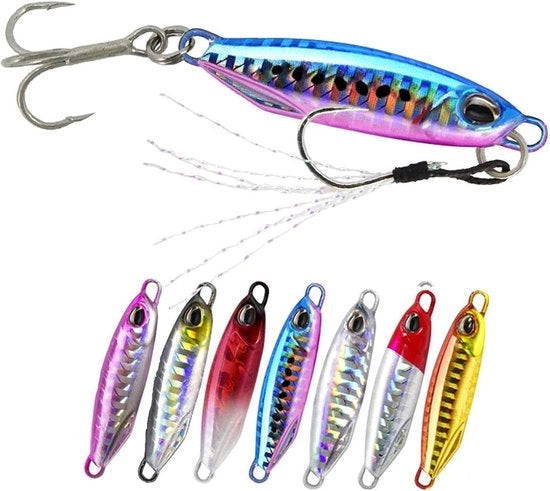 Lokkatori Metallici da Pesca 7 Stuks - Jigging Lokkatori - Sprofondamento Lento Sinking Metal Jigs - Acqua Salata Acqua Dolce - 6cm 32g