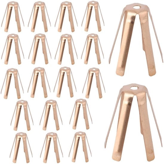 Sostegni per mazze da golf - 20 pezzi - Calze in ottone regolabili - Adatti per mazze da 335/350/355/370 - Giallo oro - Diametro 2 cm - Altezza 2,5 cm