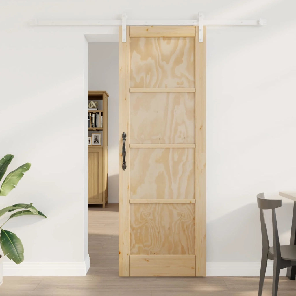 Porta scorrevole Naturale e Bianco 73,5 x 211 cm 3445423