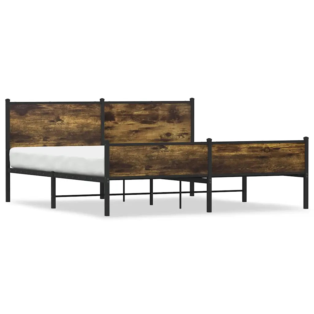Giroletto senza Materaso in Metallo Rovere Fumo 180x200 cm