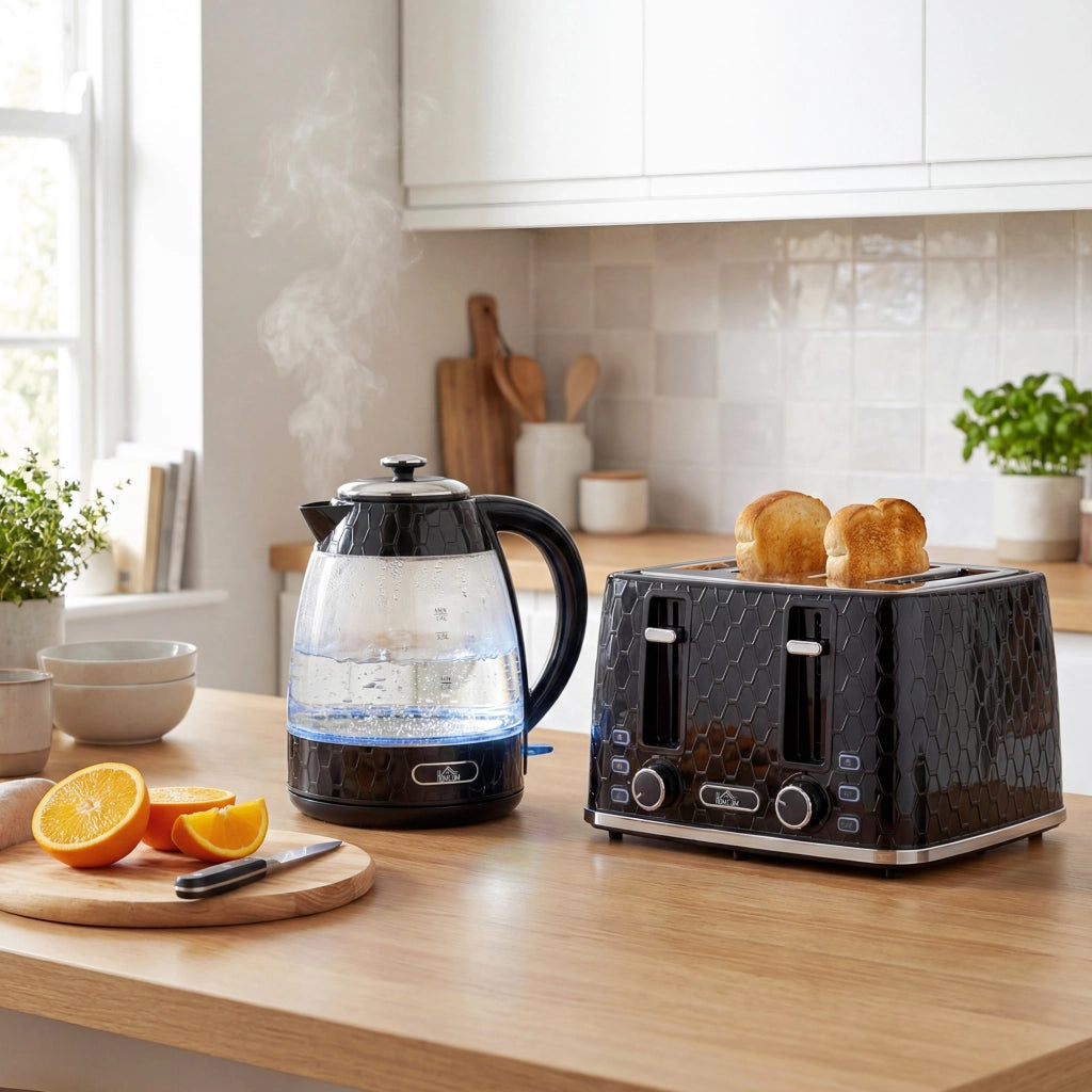 Bollitore e Tostapane Set ¨C Minimal ¨C Nero 1.7L 2200W