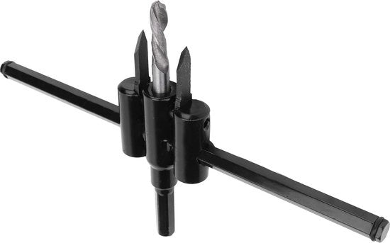 Set di fori circolari adattabili - Segatutto a cerchio per fori - Acciaio galvanizzato - Legno Plastica Laminato - Lame da sega - 30-200mm.