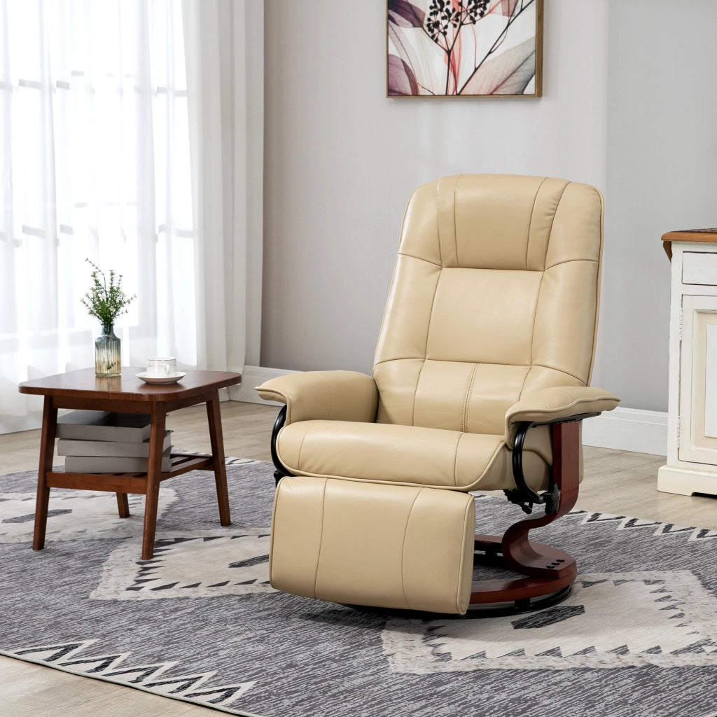 Poltrona Relax Reclinabile Massaggiante Elettrica ¨C Minimal ¨C Similpelle Creme 78x87x100 cm