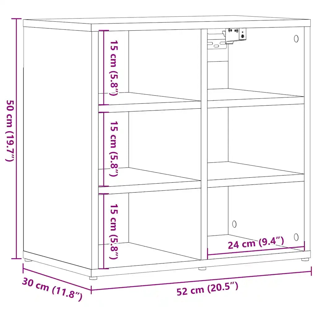 Scarpiere 2 pz-Set di 2 Scaffale per scarpe Legno Antico 52x30x50 cm
