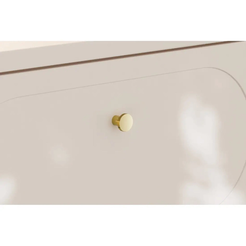Set da bagno TORNADO: mobili sotto lavabo 120cm beige + doppio lavabo incassato bianco