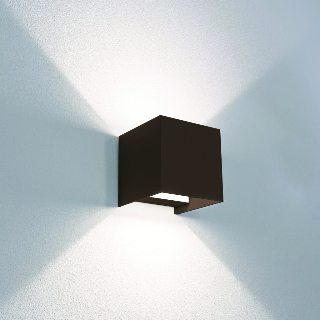 Century APPLIQUE BIDIREZIONALE QUADRATO A LED UP&DOWN+ 10 W-800 lm-3.000K/4.000K/6500K Col. Corten