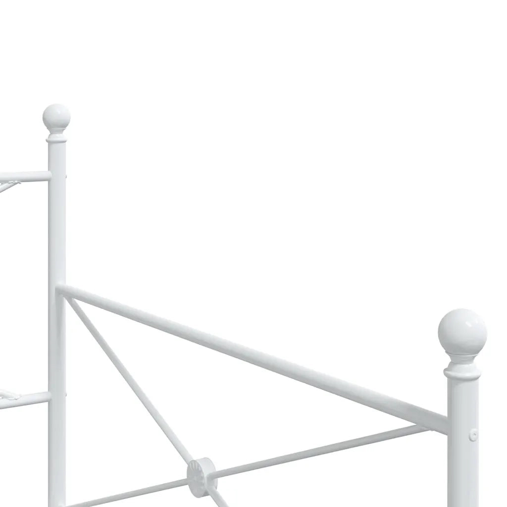 Dormeuse senza Materasso Bianco 100x200 cm in Acciaio 4104684
