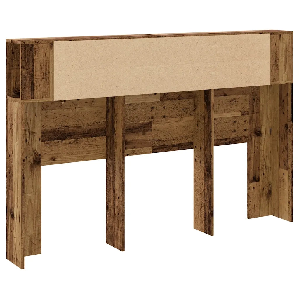 Testiera con Contenitore-Testiera con Ripiani Legno 160x18,5x103,5 cm in Truciolato