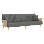 Divano letto | Sof¨¤ letto | Letto singolo con Braccioli Grigio Scuro in Tessuto