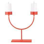 Perpetua Lampada da tavolo Double 2 bracci LED senza fili, ricaricabile, colore Rosso, CRI 90, IP54 per interni ed esterni, design iconico moderno