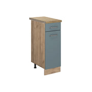 Mobiletto base per cucina R-Line Grigio-blu/Rovere dorato 30 cm, PL Rovere Vicco