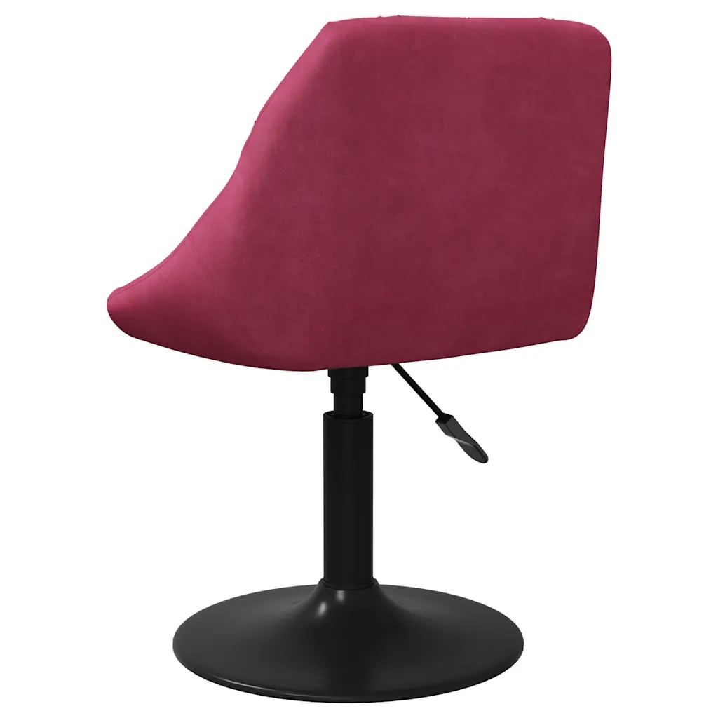 Sedie da Pranzo Girevoli 2 pz Rosso Vino in Velluto 335333
