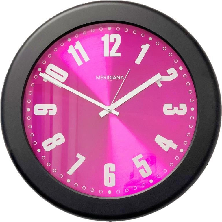 Orologio da Parete in Abs Milleluci Nero e Magenta 39 cm