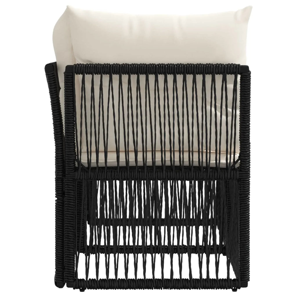 Divano da giardino 2-Numero di posti Nero polyrattan 42026695