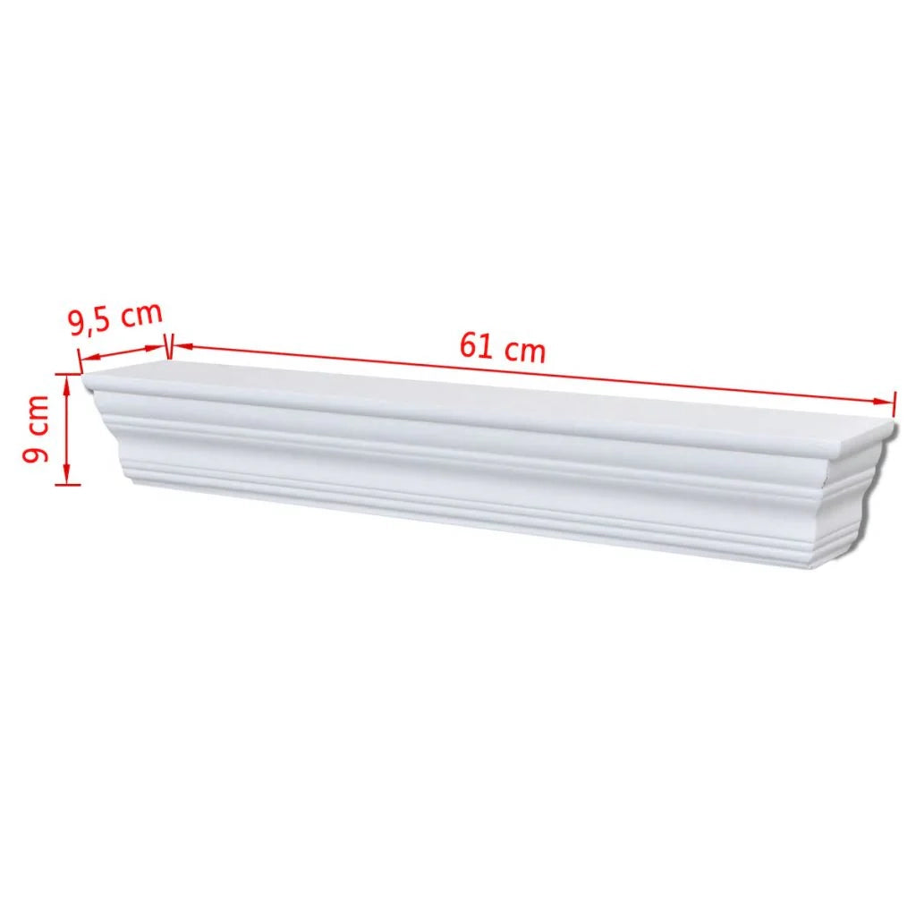 Aaliyah Scaffale da parete bianco da 2 pezzi 2702116/2