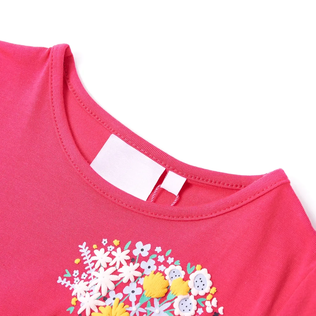 Maglietta da Bambina Fucsia 128
