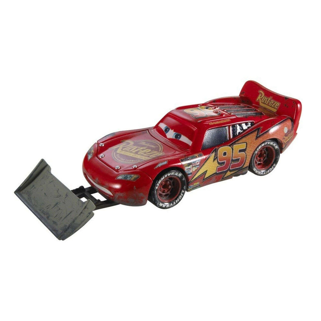 Veicolo in metallo Saetta McQueen con pala, Mattel, Eta 3+