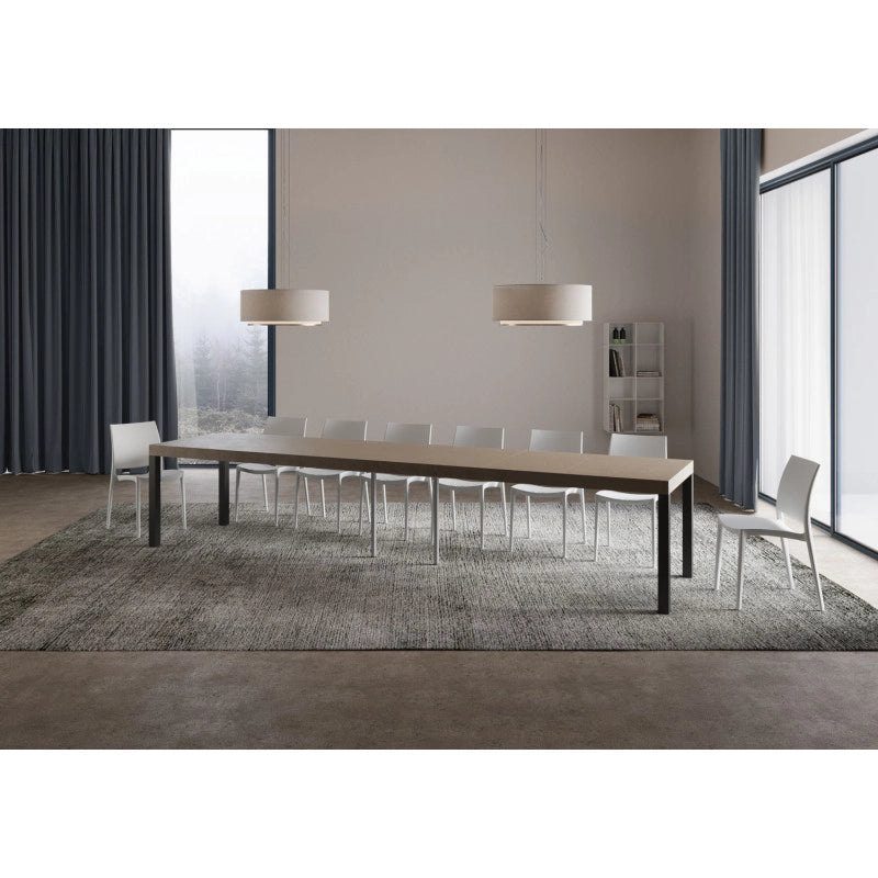 Tavolo allungabile 120/380x90 cm Everyday Premium telaio Antracite - Tortora