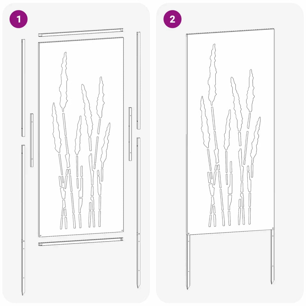 Schermo per privacy in giardino Floreale Argento 50 x 140 cm 876312