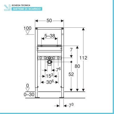 Geberit Duofix modulo per lavabo sospeso su cartongesso H 112 cm