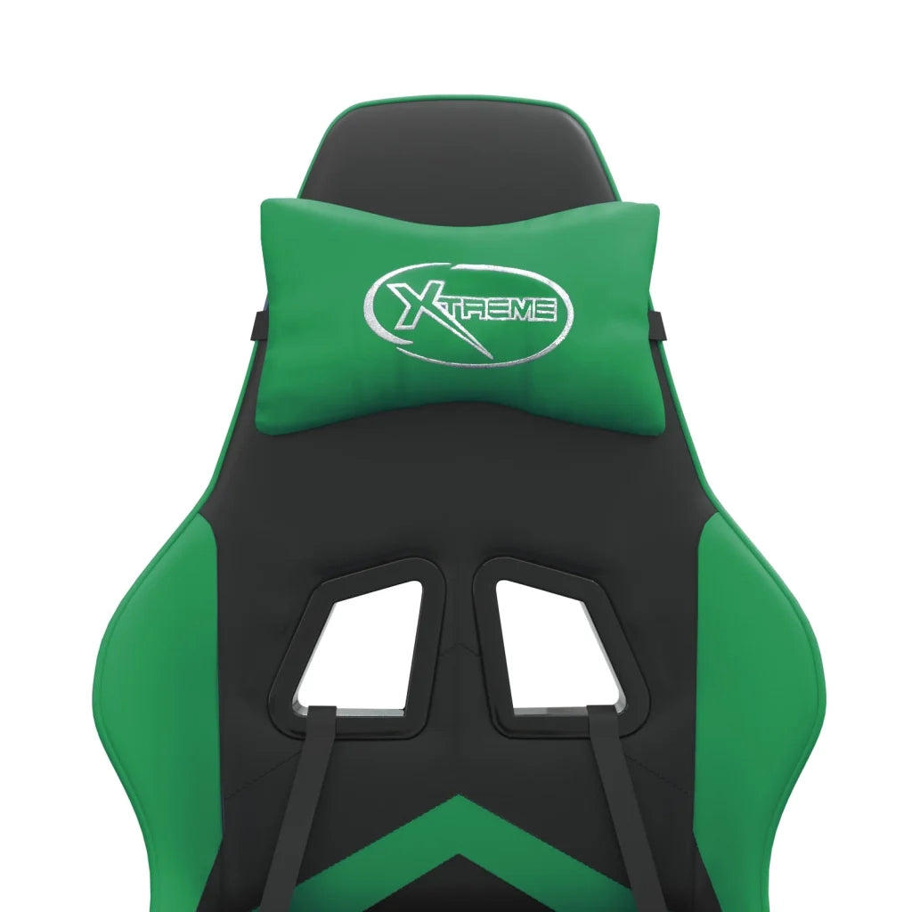 Sedia da Gaming Nera e Verde in Similpelle 3143893