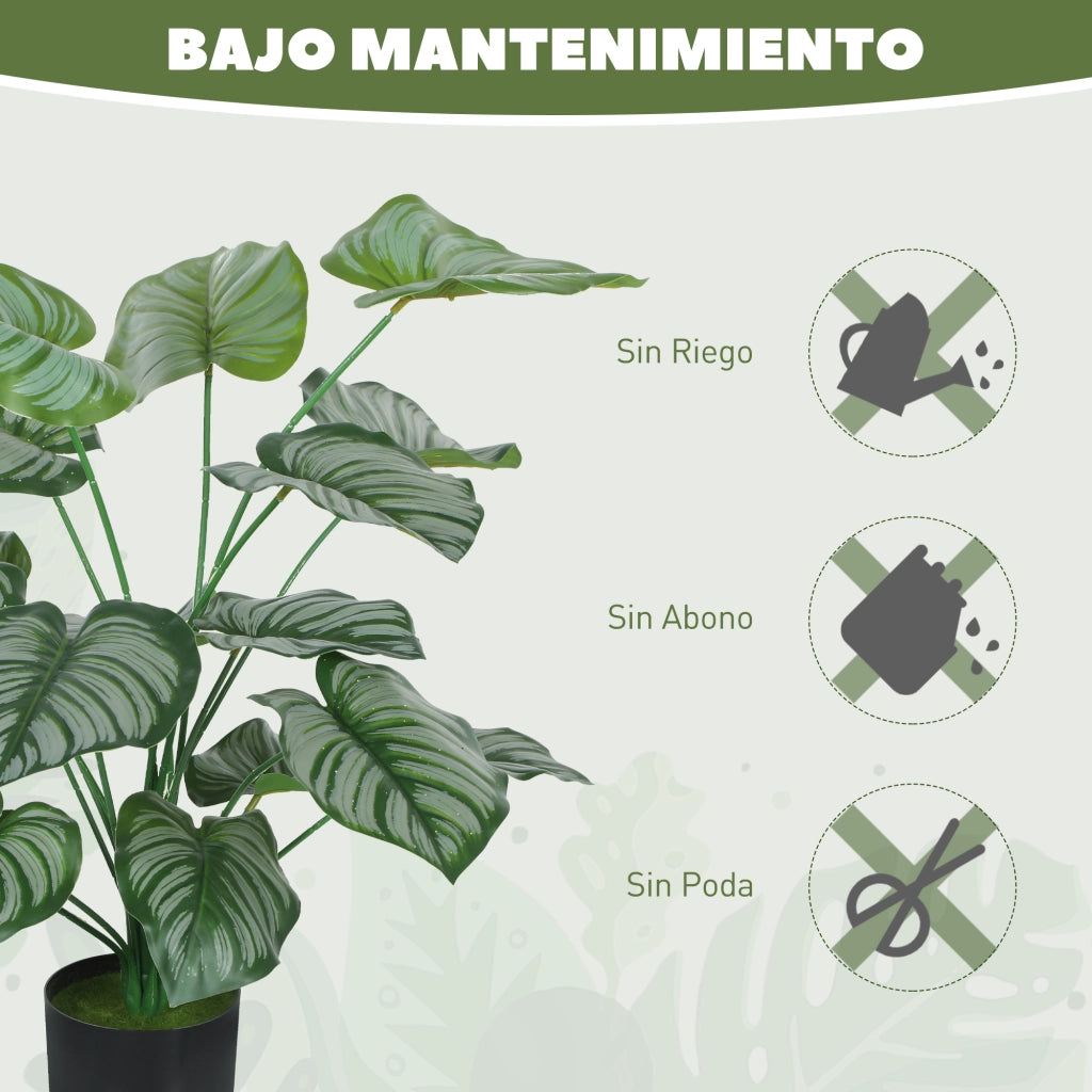 Pianta Artificiale Decorativa ¨C zephmum ¨C Verde 65 cm con Vaso