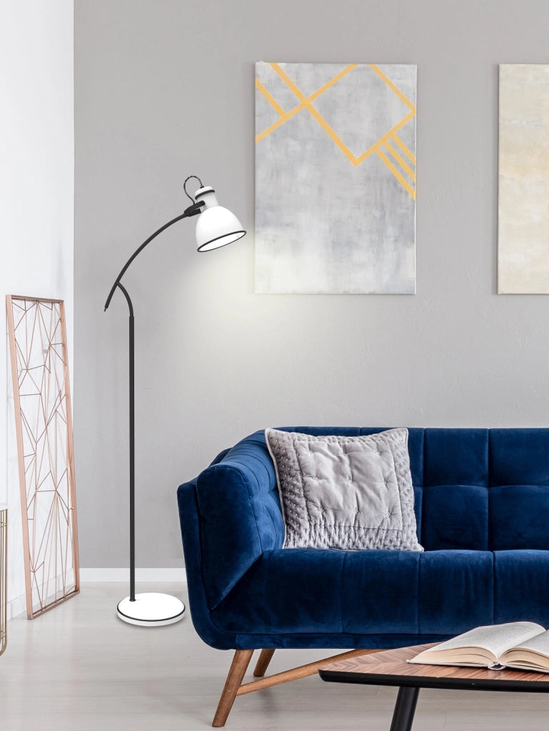Lampada da terra Candellux Zumba 51-72108 nero/bianco