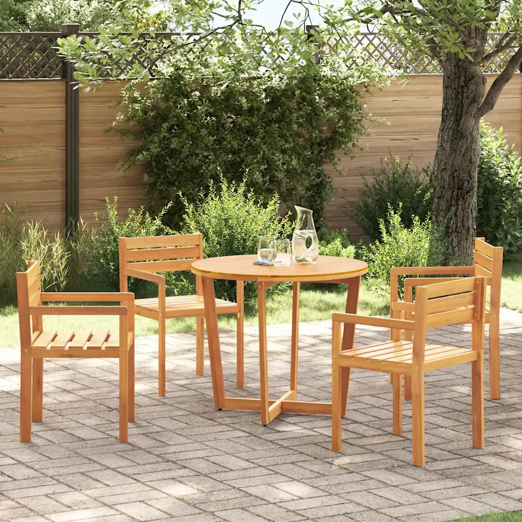 Sedie da Giardino 4 pz | Sedie da Esterno 50x53x80 cm Legno Massello di Acacia