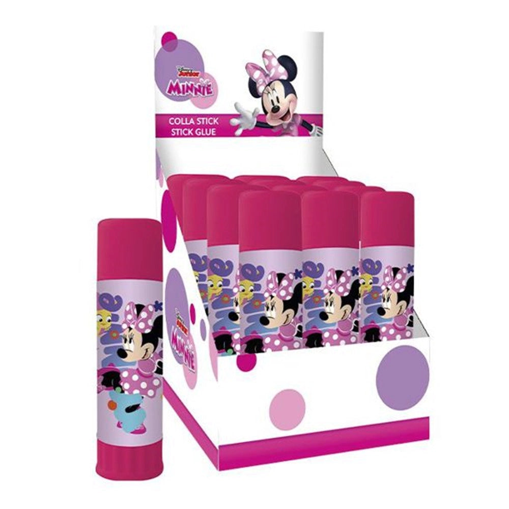 Trade Shop - Set 12 Pz Colla Stick Da 25gr Grafica Minnie Per Scuola Regali Feste Bambine 964533 -