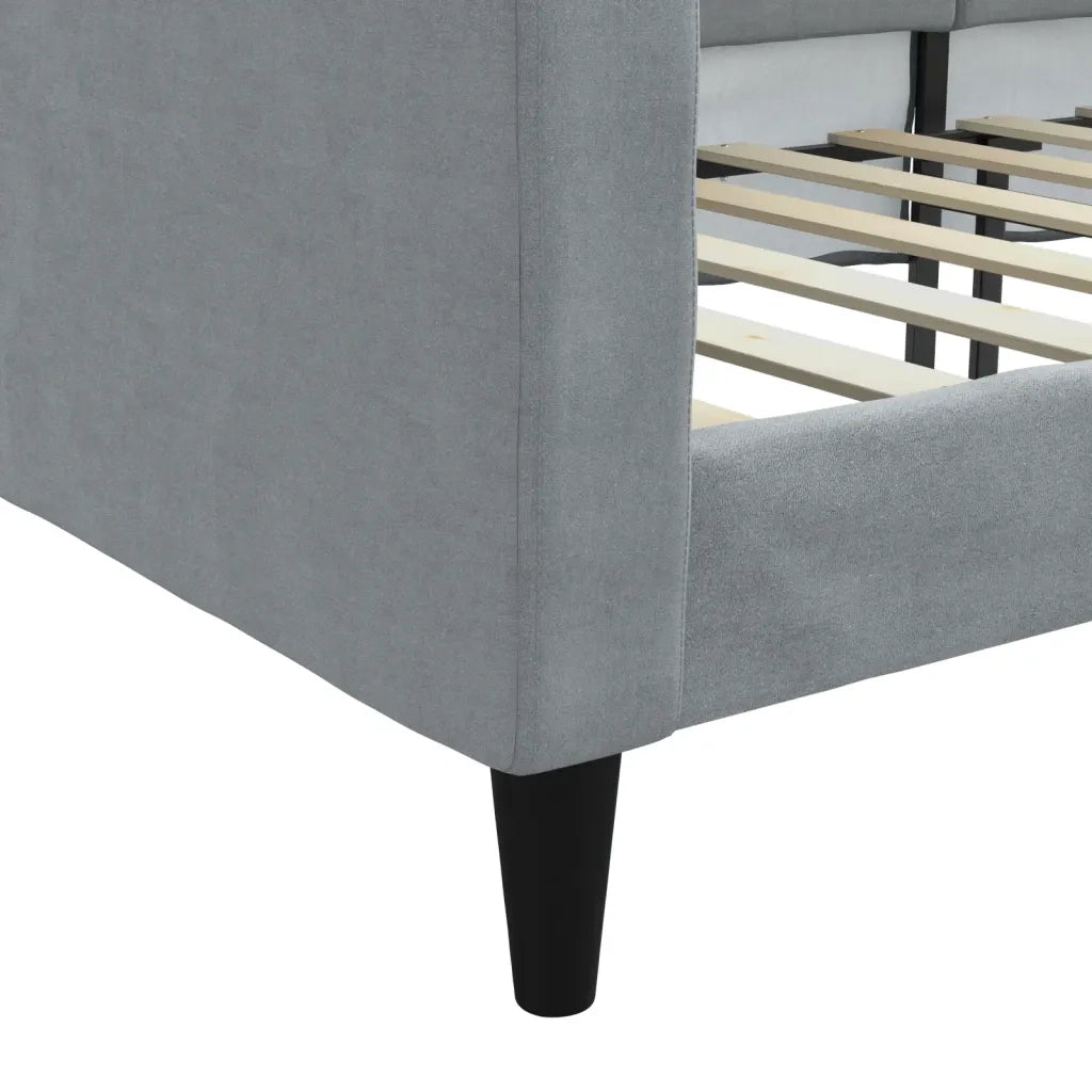 Letto singolo | Letto per adulti | Letto da Giorno Grigio Chiaro 90x200 cm in Tessuto