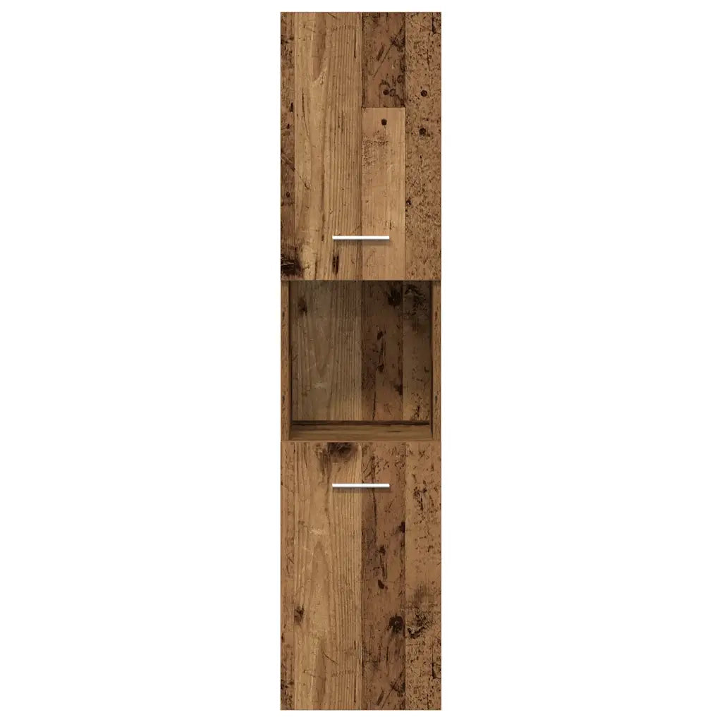 Set Mobili da Bagno | Armadio da bagno 4 pz Legno Antico in Legno Multistrato