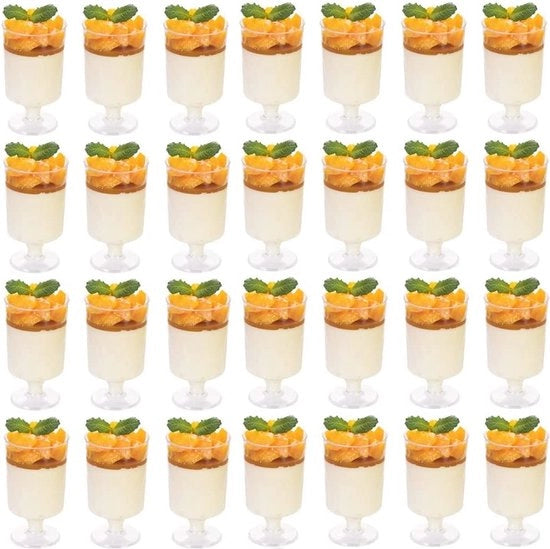 Set di servizio per dessert in vetro, set di tazze in vetro, set di ciotole in vetro, set di ciotole decorative